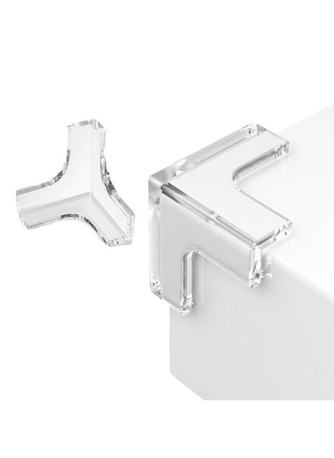 Anti-collision table corner transparent silicone protective cover corner protector, x-shape,12PCS