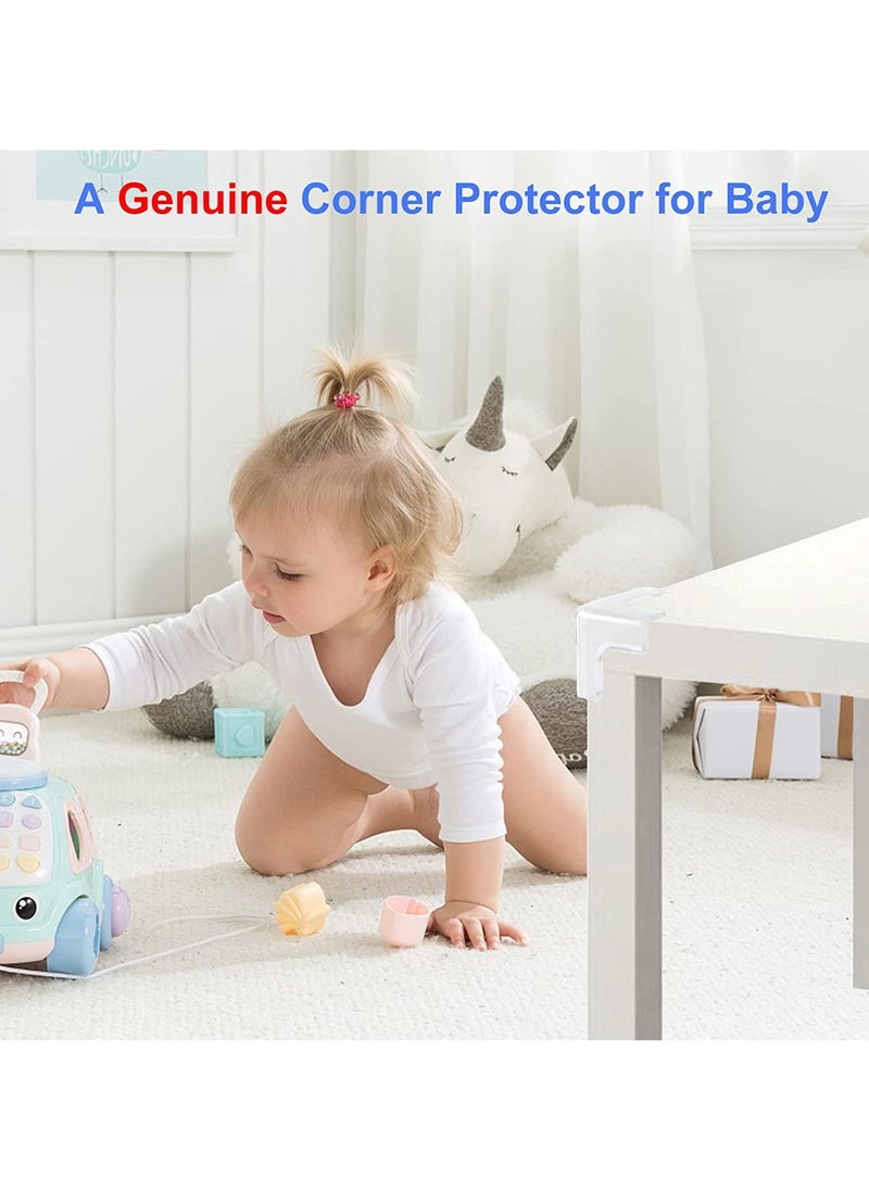 Anti-collision table corner transparent silicone protective cover corner protector, x-shape,12PCS