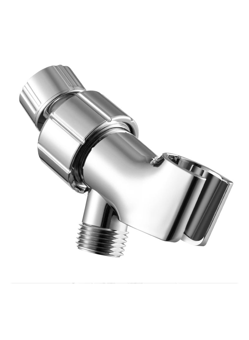 SYOSI Shower Head Holder, Adjustable Shower Head Holder, Chrome Shower Arm Mount for Connecting Shower Arm and Shower Hose - Image 1