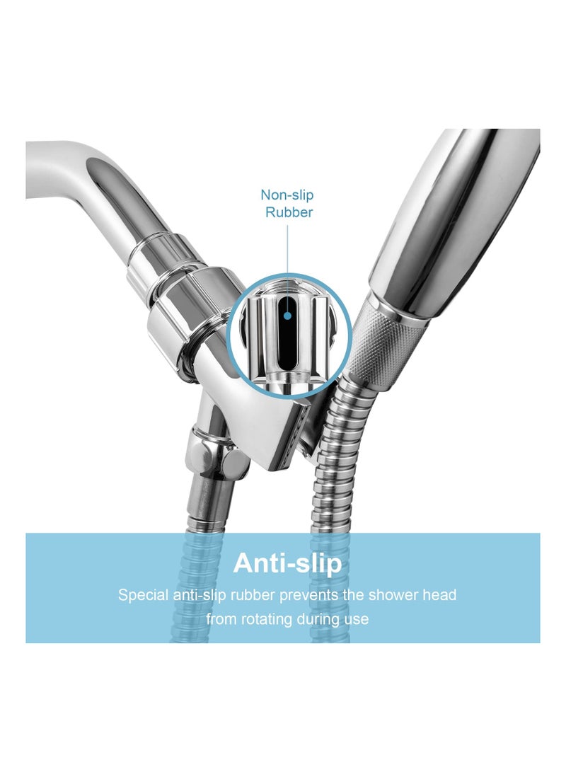 SYOSI Shower Head Holder, Adjustable Shower Head Holder, Chrome Shower Arm Mount for Connecting Shower Arm and Shower Hose - Image 5