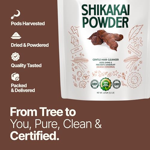 MYHERB Pure Natural 100% Organic Shikakai(Acacia Concinna) Powder For Hair Pack || 227 Gm/0.5 Lbs || Excellent Hair Conditioner & Cleanser||For Hair Pack||-For Men & Women - Image 5