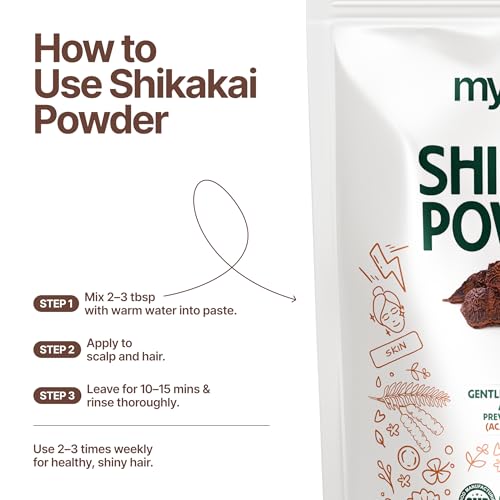 MYHERB Pure Natural 100% Organic Shikakai(Acacia Concinna) Powder For Hair Pack || 227 Gm/0.5 Lbs || Excellent Hair Conditioner & Cleanser||For Hair Pack||-For Men & Women - Image 3