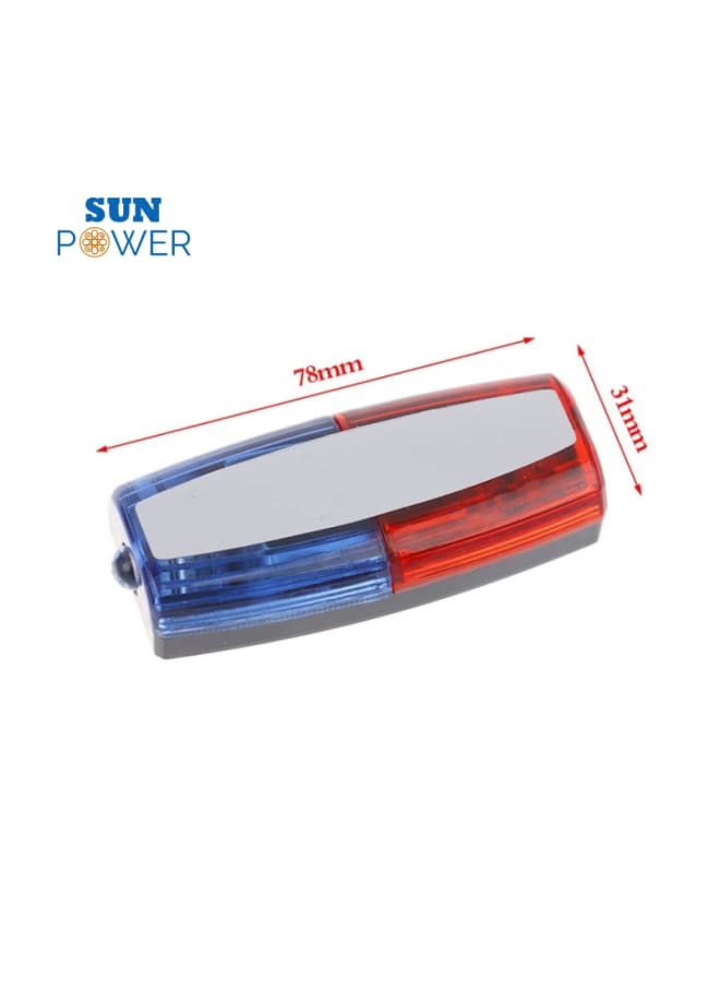 صن باور مشبك خلفي لتثبيت مصباح أمان LED أحمر وأزرق وامض وميض ضوء تحذير الكتف لكابل شحن USB - Image 2