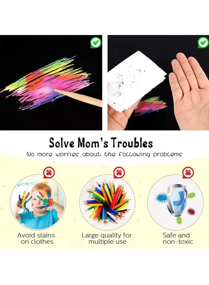 Excefore ملاحظات فنون الخدش قوس قزح المصغرة - 125 ورقة خدش سحرية بطاقات ملاحظات للأطفال ألعاب حرف يدوية هدايا حفلات إمدادات للفتيات والفتيان عيد ميلاد عيد الهالوين عيد الميلاد صناديق هدايا - Image 5