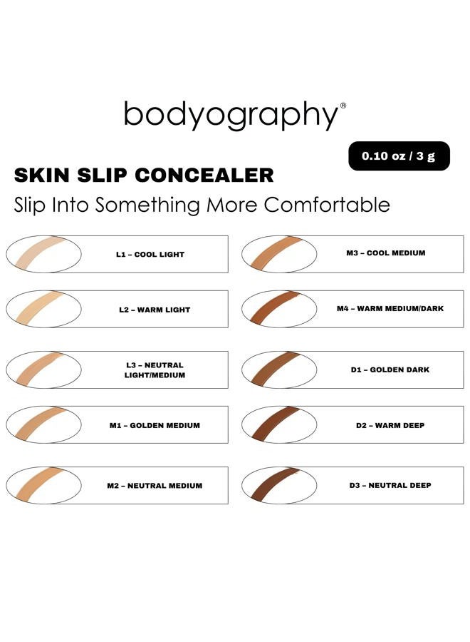 Bodyography Skin Slip Full Coverage Concealer - Shade M2 (Neutral Medium) - Flexible Comfort, Flawless Finish - Lightweight for all Day Wear and Skin Hydration - Infused with Vitamin E and Glycerin - Image 3