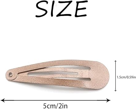 Dofash Snap hair clips metal grips 5cm2in basic hair accessories 12pcs Dark brown 6pcsLight brown 6pcs - Image 4