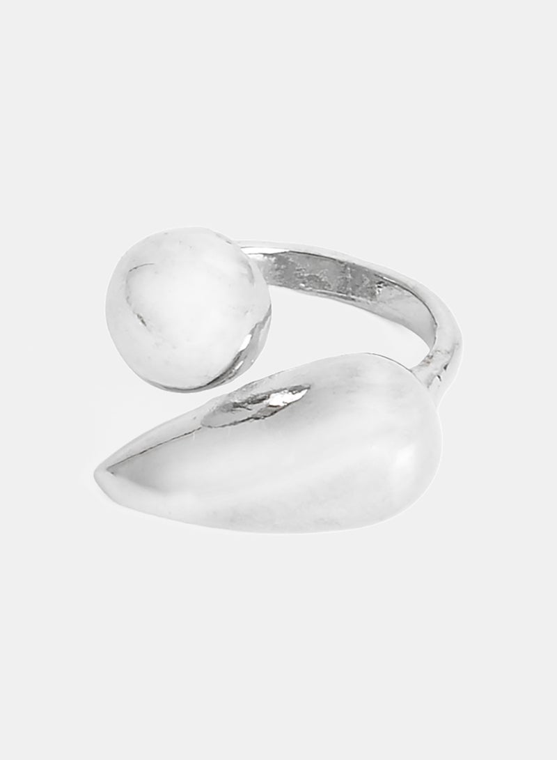 Akher el Ankoud Women'S Adjustable Ring With An Elegant Open Design And Geometric Shape - Image 1