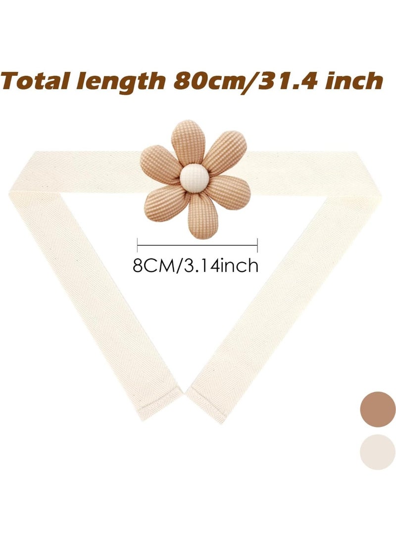 هومستر 4 قطع أربطة ستائر بتصميم البوهو - أزهار عباد الشمس Elegant لتثبيت الستائر الداخلية والخارجية، ديكور أنيق للغرف والجازيبو - Image 5