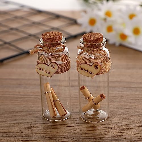 Danmu 30ml 1.18" x 2.75" Potion Bottles,Mini Glass Bottles,Small Glass Jars for Wedding Favors,Halloween Decorations,Baby Shower,Party Favors(12Pcs) - Image 4