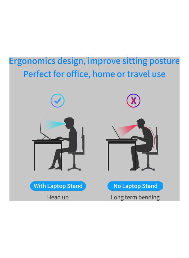 Portable Laptop Riser Foldable Stand Pink - Image 2