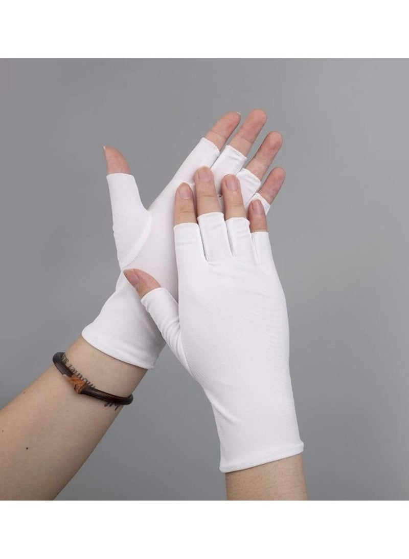 Y&D Gel Nail Gloves, 1 Pair Anti UV Glove Short Gloves and Sunblock Protection Shield Workout for Summer Outdoor - Image 3
