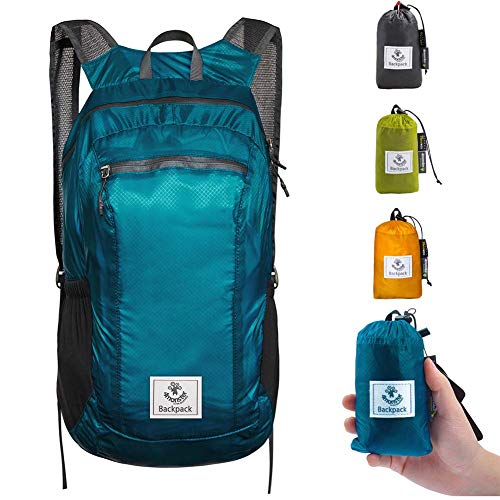 4Monster Hiking Daypack,Water Resistant Lightweight Packable Backpack for Travel Camping Outdoor (Blue, 32L) - Image 4