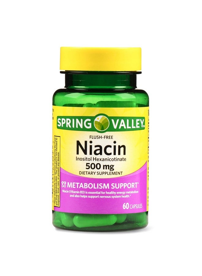 SPRING VALLEY نياسين فلاش فري 500 ملغ دعم الأيض 60 كبسولة (عبوة من 2) - Image 2