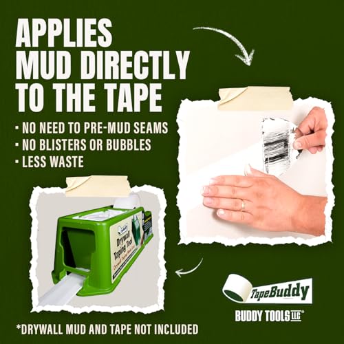 Buddy Tools LLC Buddy Tools TapeBuddy Drywall Taping Tool - Simplifies Drywall Banjo Taping - Reliable & Efficient Tape Dispenser for DIYers - Easy to Use - Reduces Mess and Waste - Image 3