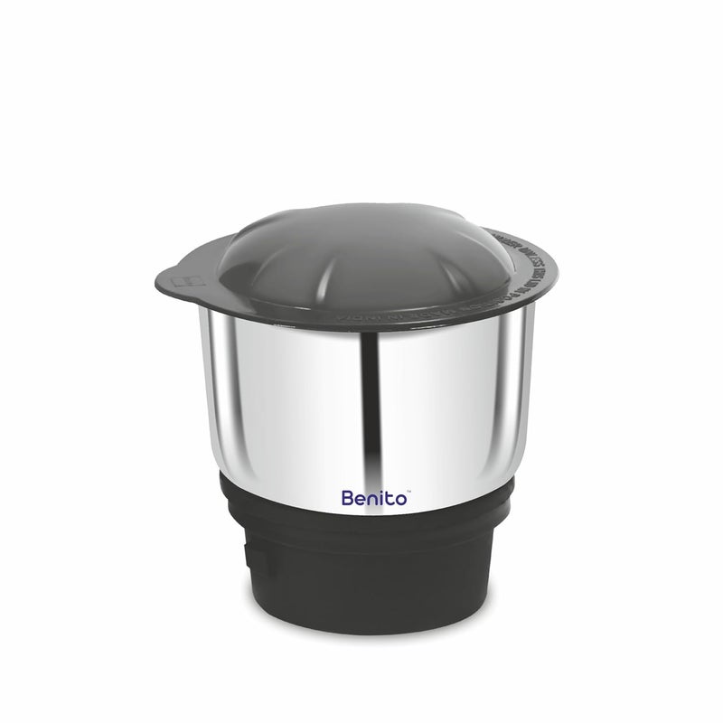 Benito ECO Stainless Steel Chutney Jar(400ml) for Mixer Grinder – Compatible with 4-Teeth Coupler & Dual Locking System - Image 1