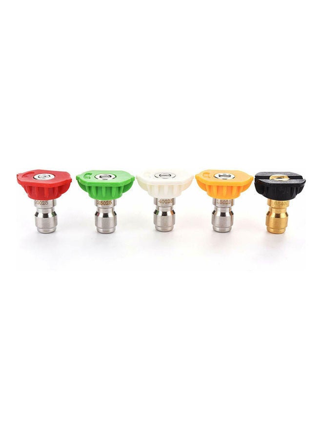 NIBEMINENT 5-Piece Pressure Power Washer Spray Nozzle Kit Multicolour - Image 1