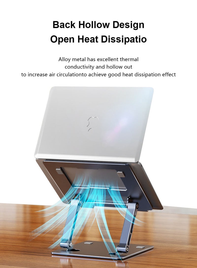 فلاشهوك حامل كمبيوتر محمول قابل للتعديل من الألومنيوم ، حامل كمبيوتر محمول للكمبيوتر المحمول لجهاز كمبيوتر محمول مقاس 10-17 بوصة - Image 5