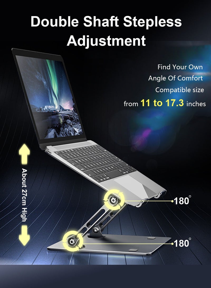 فلاشهوك حامل كمبيوتر محمول قابل للتعديل من الألومنيوم ، حامل كمبيوتر محمول للكمبيوتر المحمول لجهاز كمبيوتر محمول مقاس 10-17 بوصة - Image 4