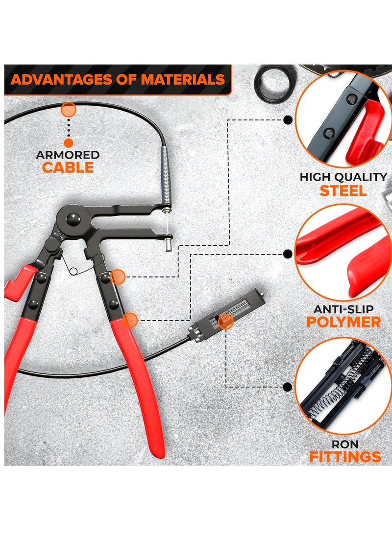 SYOSI Hose Clamp Pliers Long Reach Wire Spring Hose Clamp Pliers for Automotive Coolant Radiator Heater Car Water Pipe Clamp Pliers Wrench Car Repair Tools Multi-Purpose Household Clamp - Image 4