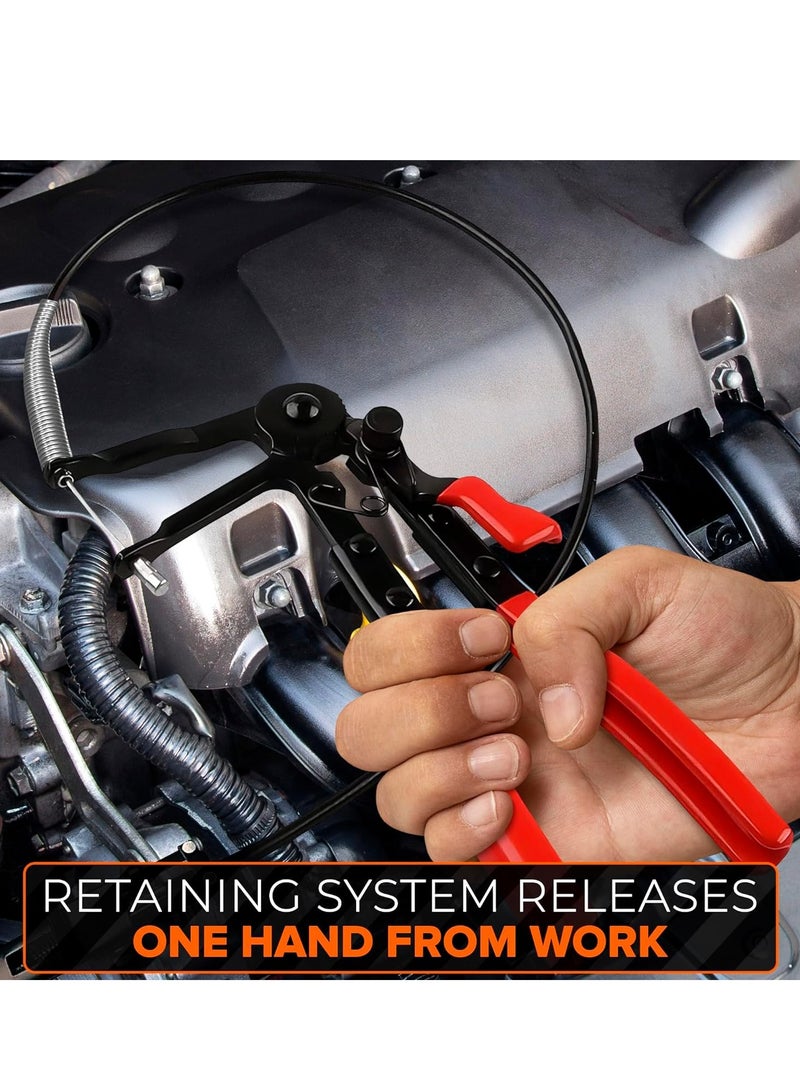 SYOSI Hose Clamp Pliers Long Reach Wire Spring Hose Clamp Pliers for Automotive Coolant Radiator Heater Car Water Pipe Clamp Pliers Wrench Car Repair Tools Multi-Purpose Household Clamp - Image 2