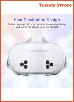 AOLION For Meta Quest 3S Accessories, TPU Protective Shell Cover Compatible with Oculus Quest 3S, VR Accessories Included Transparent Shell Cover, Lens Cover, Joystick Caps  - Image 5