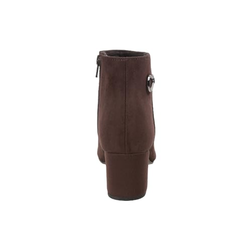 Mochi Women's Brown Suede Casual - Boots with Mid heel-UK-37(31-81) - Image 5