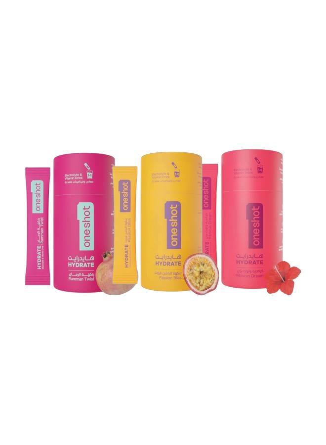 Oneshot Bundle of Pomegranate, Passion Fruit, and Hibiscus - Image 1