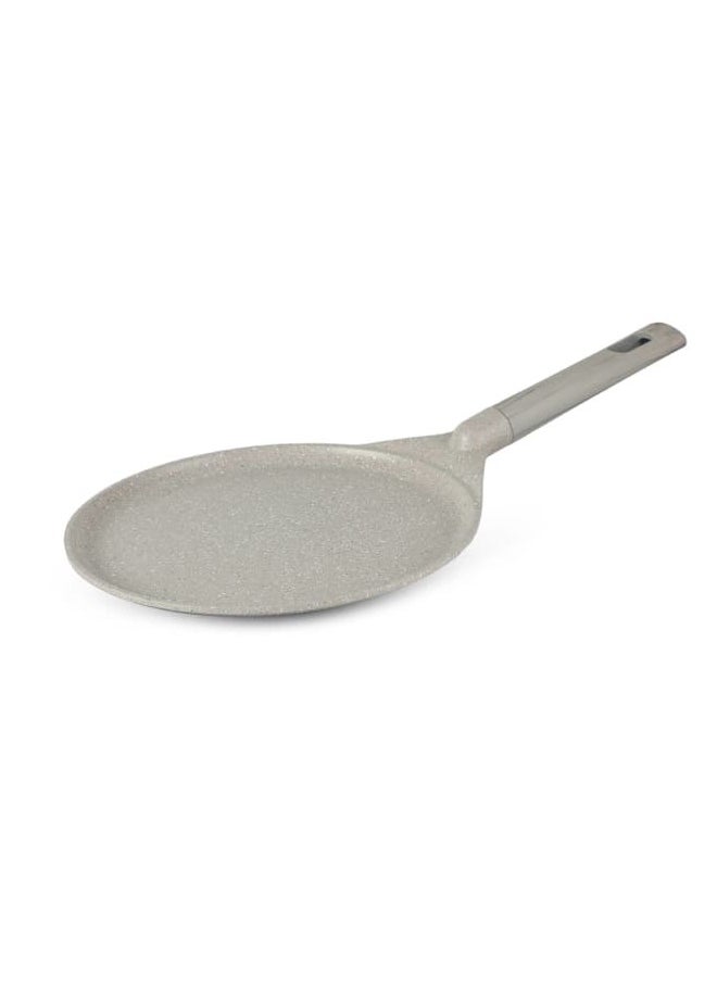 Life Smile 28cm   LIFE SMILE Crepe Pan, Non Stick Multi Layer Granite Coating, 100% PFOA FREE Tawa Pan, Induction Bottom Skillet Frying Pan for Pizza, Omelette, Tortillas  - Image 1