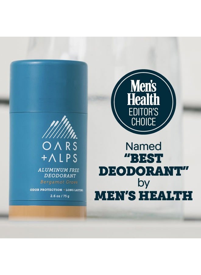 Oars + Alps Aluminum Free Deodorant for Men and Women, Dermatologist Tested and Made with Clean Ingredients, Travel Size, Bergamot Grove, 3 Pack, 2.6 Oz Each - Image 2