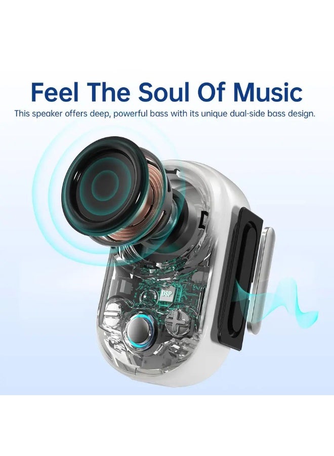Divoom Mini Wearable Bluetooth 5.3 Speaker 4.2W Portable Clip-On Speaker with RGB Light  IP67 Waterproof & Dustproof TWS Stereo Pairing Punchy Bass & Hands-Free Calling - Image 2