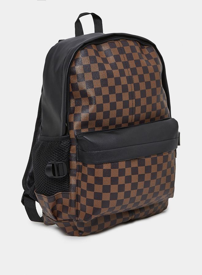 Styli Checked Print Backpack - Image 1