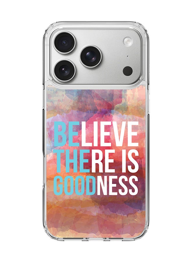Stylizedd Classic Clear MagSafe Case for iPhone 17 Pro , Hybrid Soft Case Flexible Edges Anti Drop TPU PC Gel Thin Transparent Cover [ Designed for iPhone 17 Pro ] - Be The Good