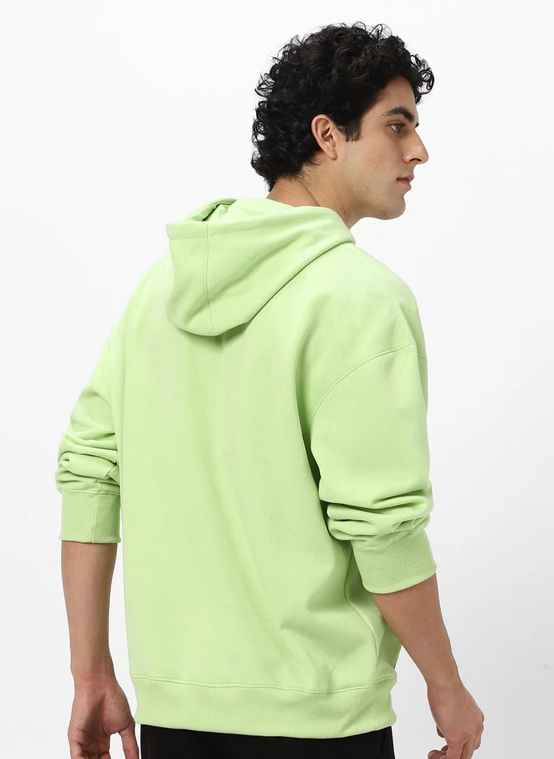 Urbano Fashion  Urbano Fashion Men's Cool Matcha Cotton Solid Oversized Hooded Neck Sweatshirt for Men | Best Price UAE