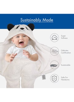 Generic Baby Swaddle Blanket - Essential Newborn Plush Wrap Sleeping Bag and Receiving Blanket - Cute Panda Infant Clothes - Perfect for Boys and Girls  - Image 4