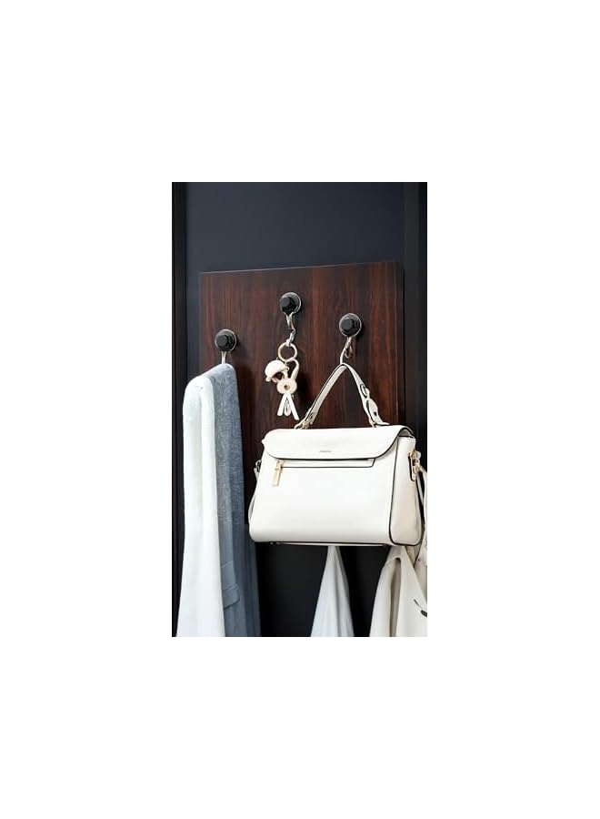 promass Black Swivel Swing Magnetic Hooks - Pack of 3 three strong Neodymium Rare Earth Magnetic Hooks for Refrigerator and Magnetic Surfaces - Image 2