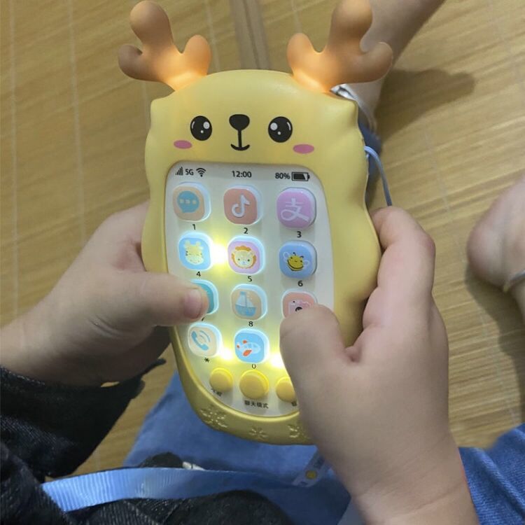 Baby Toy Mobile Phone Baby Educational Early Education 6-12 Months Children Music Simulation Phone Boys and Girls 01-3 Years Old(Fawn yellow) - Image 5