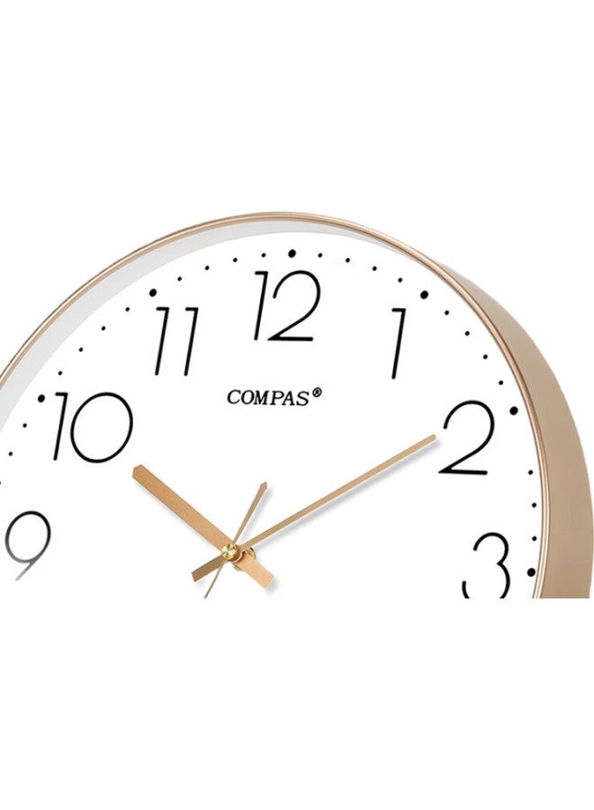 Compas Wall Clock, Living Room Clock, Quartz Clock, Wall-Mounted Clock With Calendar, C3219Ay Light Luxury Gold, 35Cm - Image 3