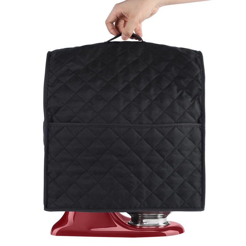 Zbeiur Stand Mixer Cover compatible with Kitchenaid Mixer Fits All Tilt Head  Bowl Lift Models with 3 Organizer Bag for Accessories Black For Tilt Head 455 Quart 