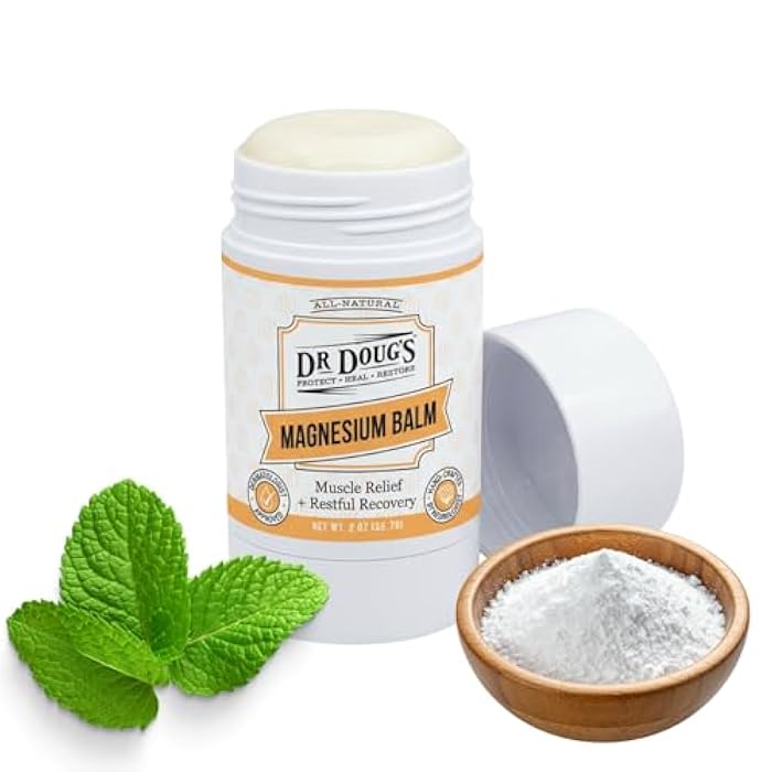Dr. Doug's Magnesium Balm for Muscle & Nerve Relief – 2 oz Twist-Up Stick | Organic Peppermint & Lavender Scent | Topical Magnesium Cream for Legs, Arms & Chest | Non-Greasy, Organic & All-Natural - Image 2