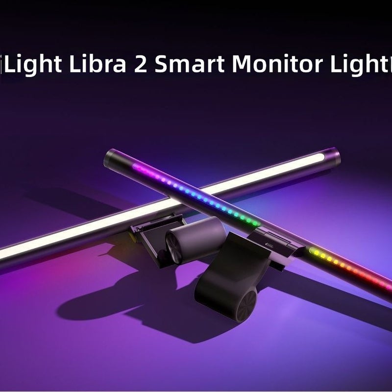 يلايت يي لايت Libra2 إضاءة شاشة مكتبية - مصباح مكتبي مع إضاءة محيطة RGB، يدعم HomeKit، LED مريح للعين، تحكم باللمس والإيماءات - Image 3
