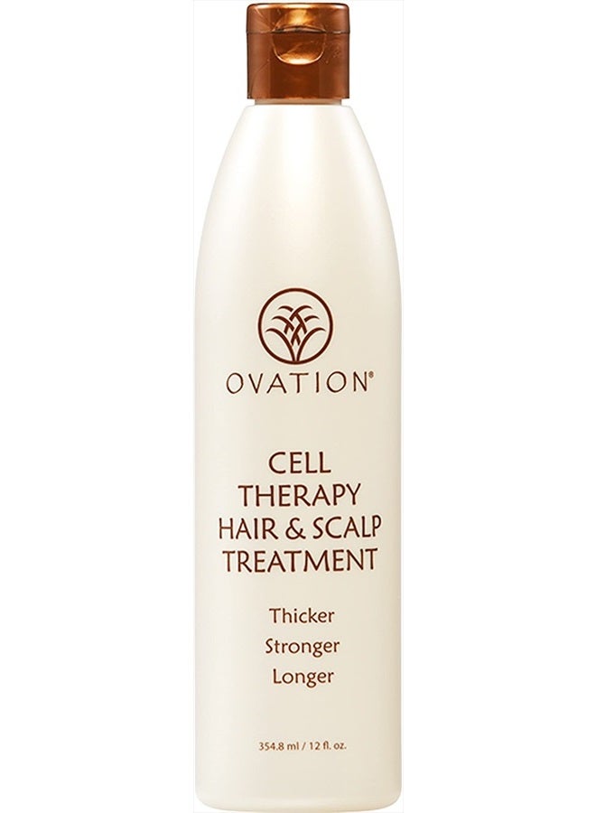 Ovation Hair Cell Therapy Hair & Scalp Treatment for Women - For All Hair Types - 12 oz - Helps Reduce Hair Breakage, Split Ends - No Sulfates or Parabens - With Biotin, Vitamin B5, and Aloe Vera  - Image 1