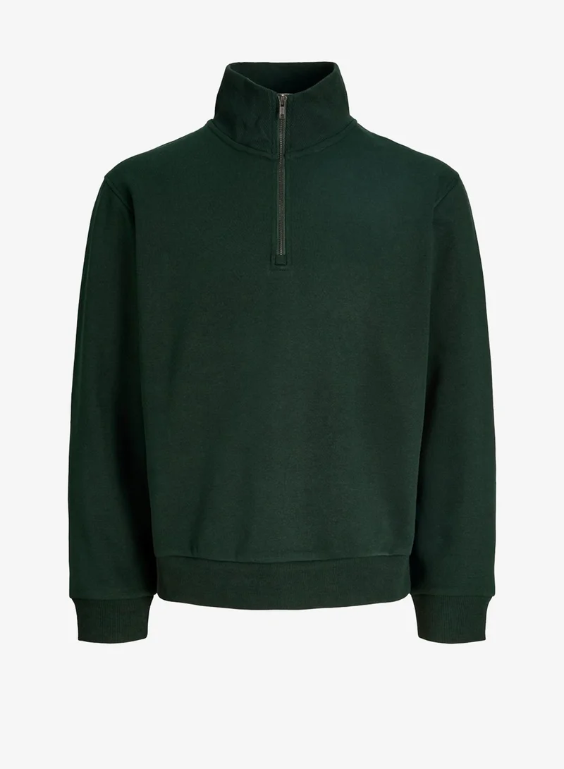 JACK & JONES  Solid Crew Neck Regular Fit Sweatshirt for Men | Best Price UAE