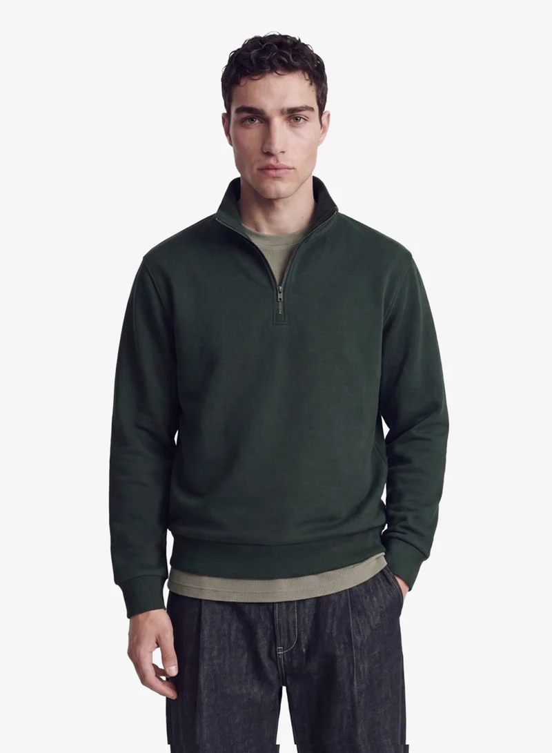 Solid Crew Neck Regular Fit Sweatshirt