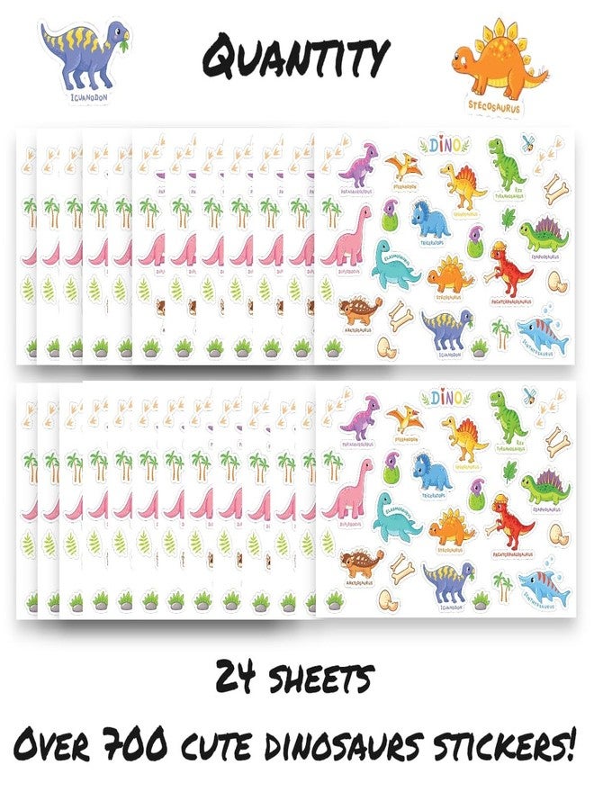 ملصقات ديناصورات جويفول آرتستري للأطفال من عمر سنتين إلى أربع سنوات، هدايا حفلات الديناصورات، أكثر من 700 ملصق ديناصور للأطفال، هدايا حفلات الديناصورات، لوازم حفلات الديناصورات، ملصقات ديناصورات، (دينو) - Image 3