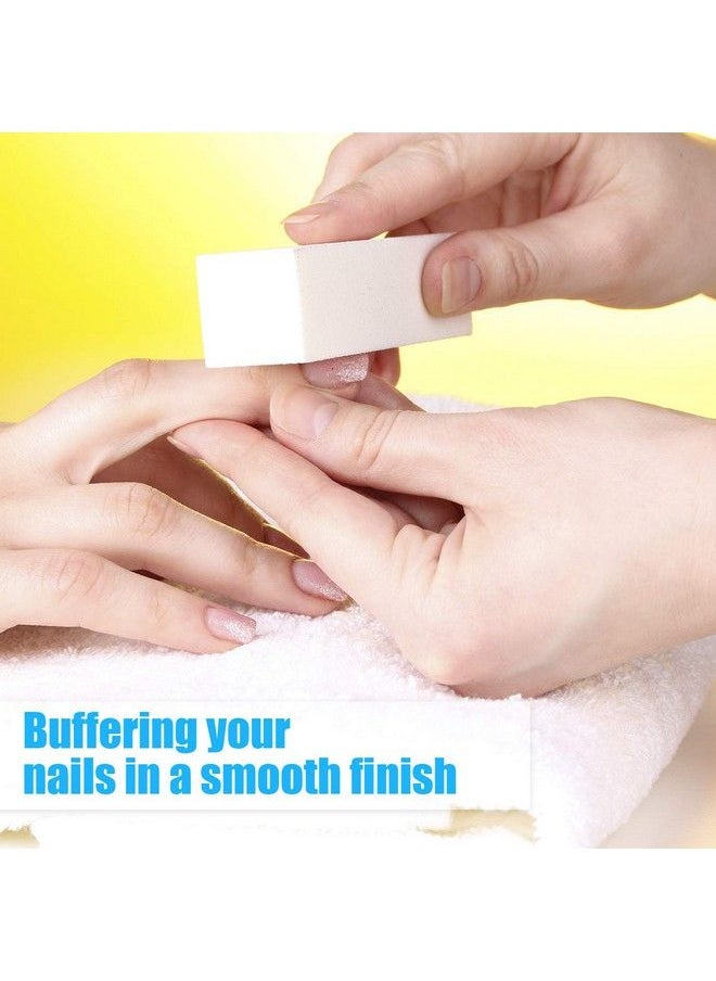 Mudder - 20 Pack Buffer Sanding Block Nail Buffer Block Files Grit Dense Sponge Nail Art Tips Tool (White) - Image 1