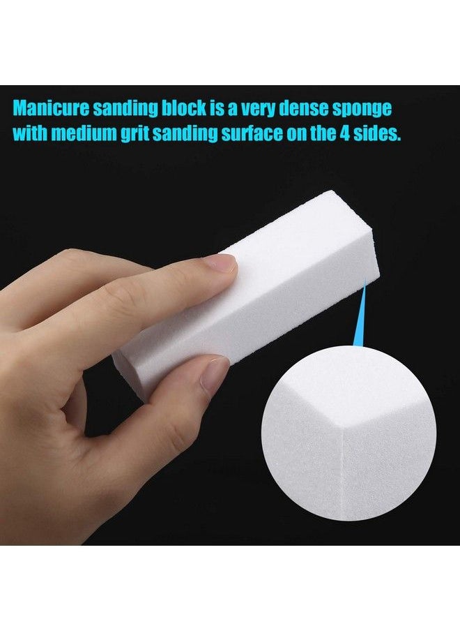 Mudder - 20 Pack Buffer Sanding Block Nail Buffer Block Files Grit Dense Sponge Nail Art Tips Tool (White) - Image 1