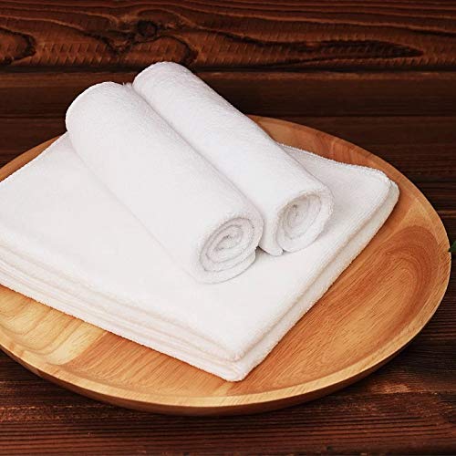 MOM CARE Cotton Face Towel Soft Reusable Hankies Napkins for Newborn Baby Toddlers Kids Adults Pack of 12, White - Image 2