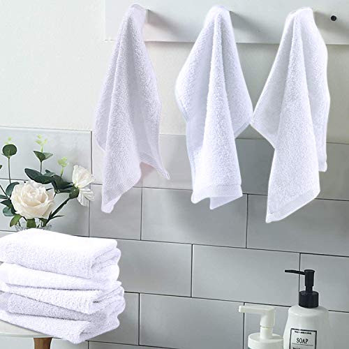MOM CARE Cotton Face Towel Soft Reusable Hankies Napkins for Newborn Baby Toddlers Kids Adults Pack of 12, White - Image 3