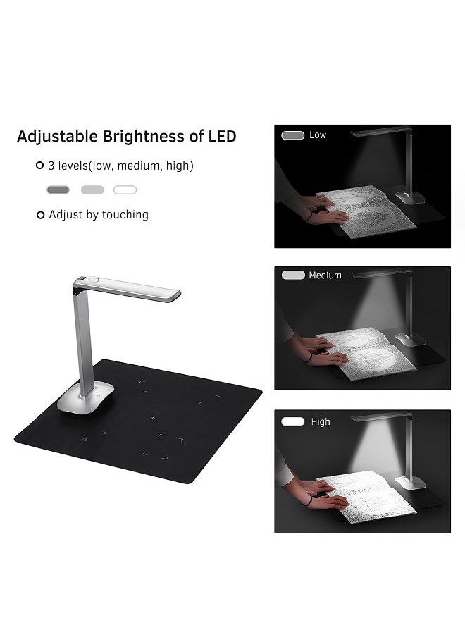 Generic - F50 Foldable HD High Speed USB Book Image Document Camera Scanner 15 Mega-Pixels A3 & A4 Scanning Size with LED Light for Classroom Office Library Bank for Windows - Image 1