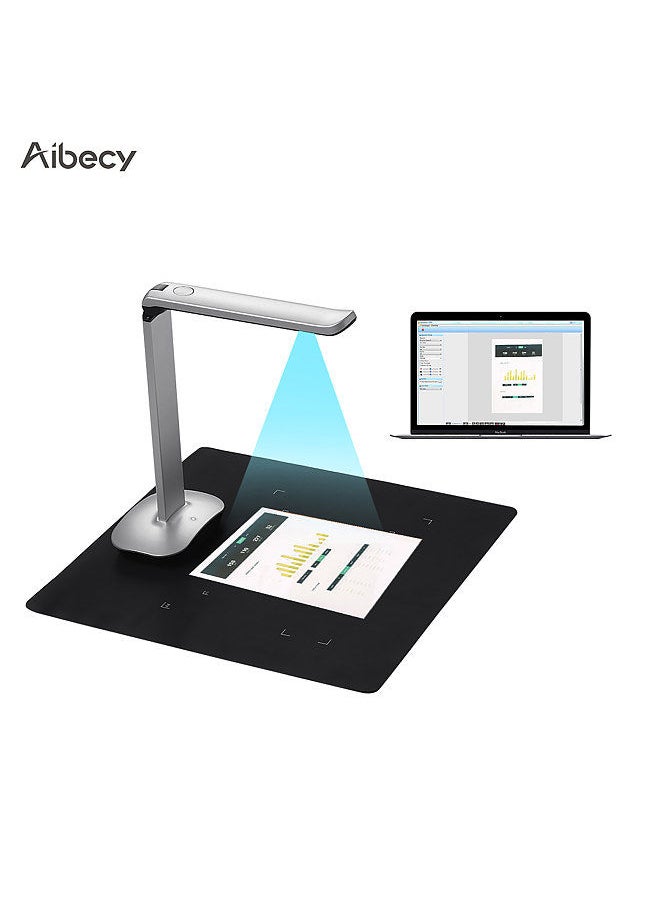 Generic - F50 Foldable HD High Speed USB Book Image Document Camera Scanner 15 Mega-Pixels A3 & A4 Scanning Size with LED Light for Classroom Office Library Bank for Windows - Image 1